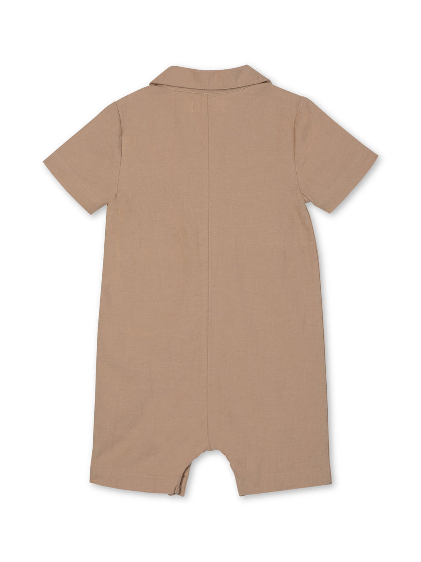 Shirt Romper | Light Brown | Rise Little Earthlings