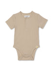 Ribbed Body Suit | Rise Little Earthlings | Beige