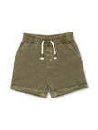Woven Short | Olive | Rise Little Earthlings