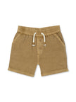Woven Button Short | Tan | Rise Little Earthlings