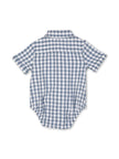Shirt Bodysuit | Blue Gingham | Rise Little Earthlings
