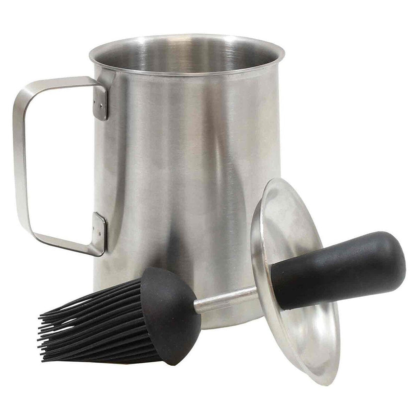TableCraft 16 oz Sauce Pot With Silicone Basting Brush