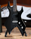 B.C. Rich Warlock Classic Black Miniature Guitar Replica - WIDOW HEADSTOCK