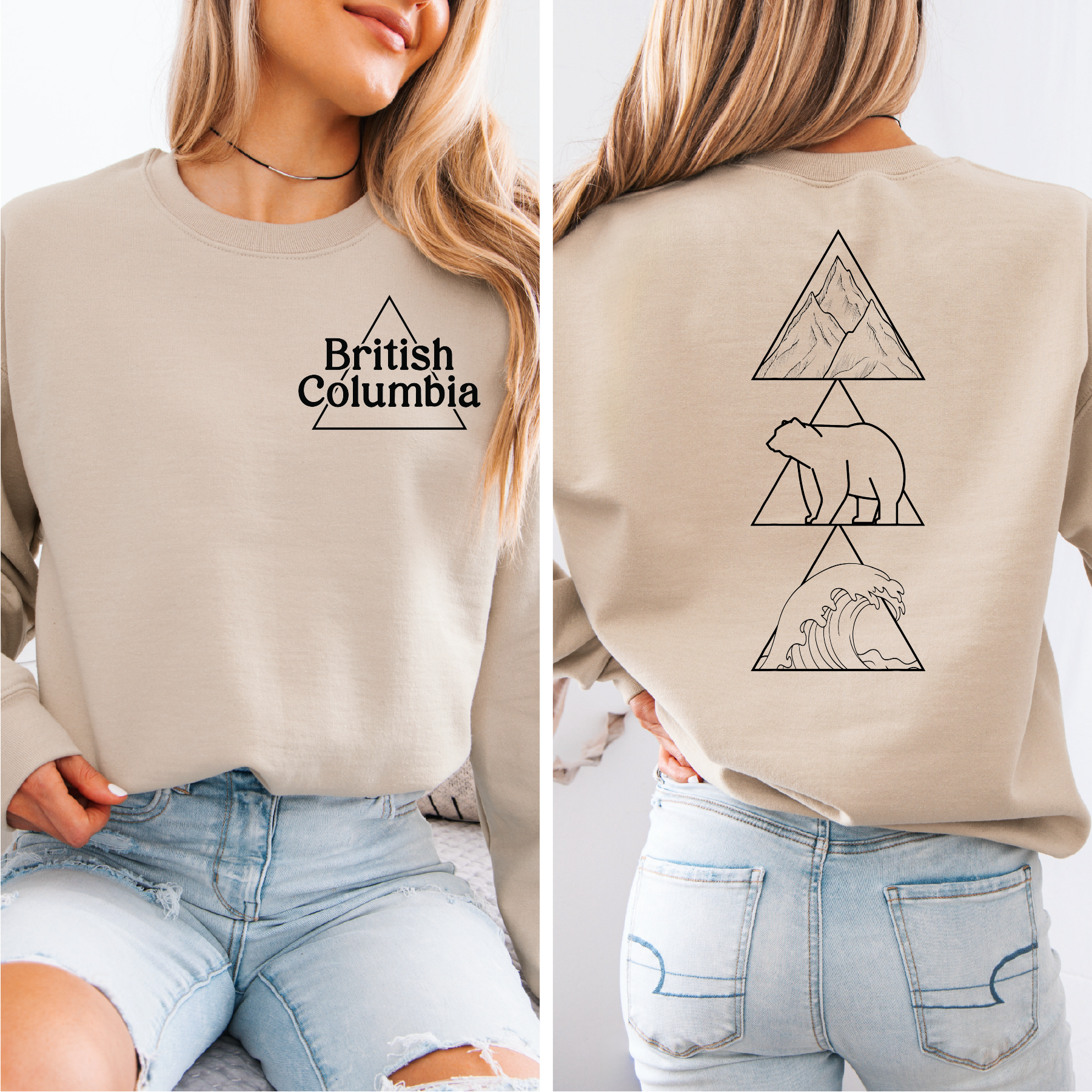 Geometric British Columbia Unisex Crewneck | BC Clothing