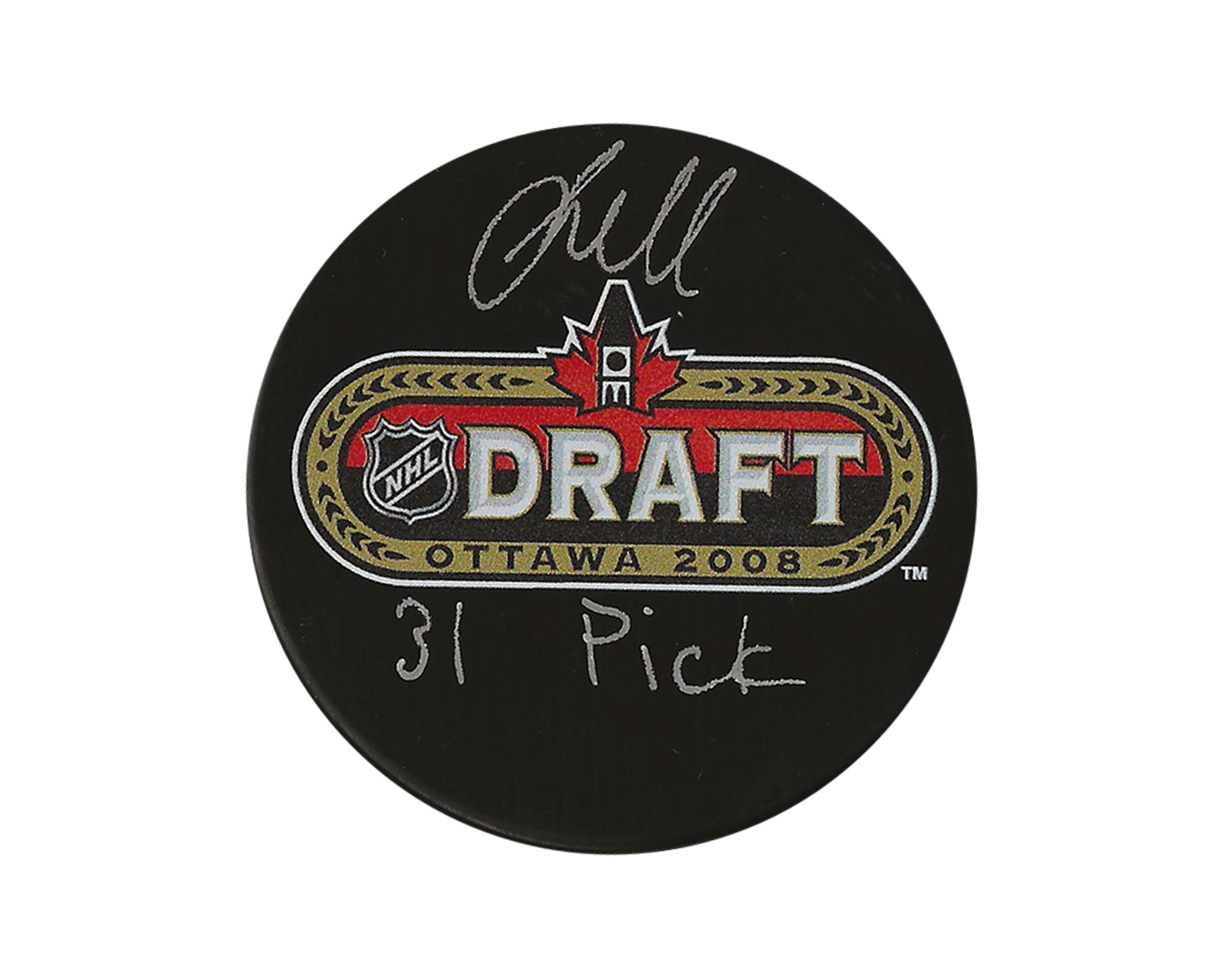 Jacob Markstrom Autographed 2008 NHL Draft Puck Inscribed 
