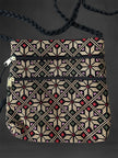Tatreez Shoulder Pouch - 3 Zipper Compartments | Made by Palestinian Artisans