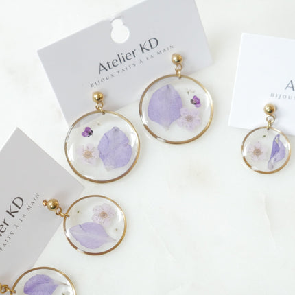 (Boucles d'oreilles Léa - rond (moyen 25mm)