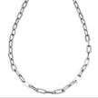 Style BECKENHAM : Collier en chaîne à maillons argentés contemporains - 56 cm (22 pouces)