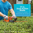BLACK+DECKER Electric Hedge Trimmer, 17-Inch - BEHT150