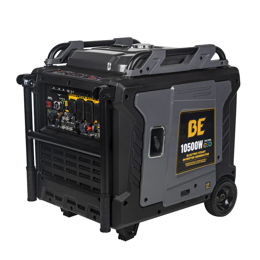 BE Power BE10500ITATS Tri-Fuel 10,500 Watt Digital Inverter Generator With 2 Wire Start