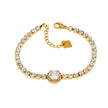 BEREA Gold: Tennis Bracelet with Large Zirconia (CZ) Centrepiece  – Timeless Elegance for Every Occasion