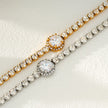 BEREA Gold: Tennis Bracelet with Large Zirconia (CZ) Centrepiece  – Timeless Elegance for Every Occasion