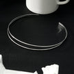 BETHANIE Argent (Or Blanc) : Collier Choker à Double Bande.