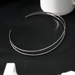 BETHANIE Argent (Or Blanc) : Collier Choker à Double Bande.