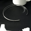 BETHANIE Argent (Or Blanc) : Collier Choker à Double Bande.