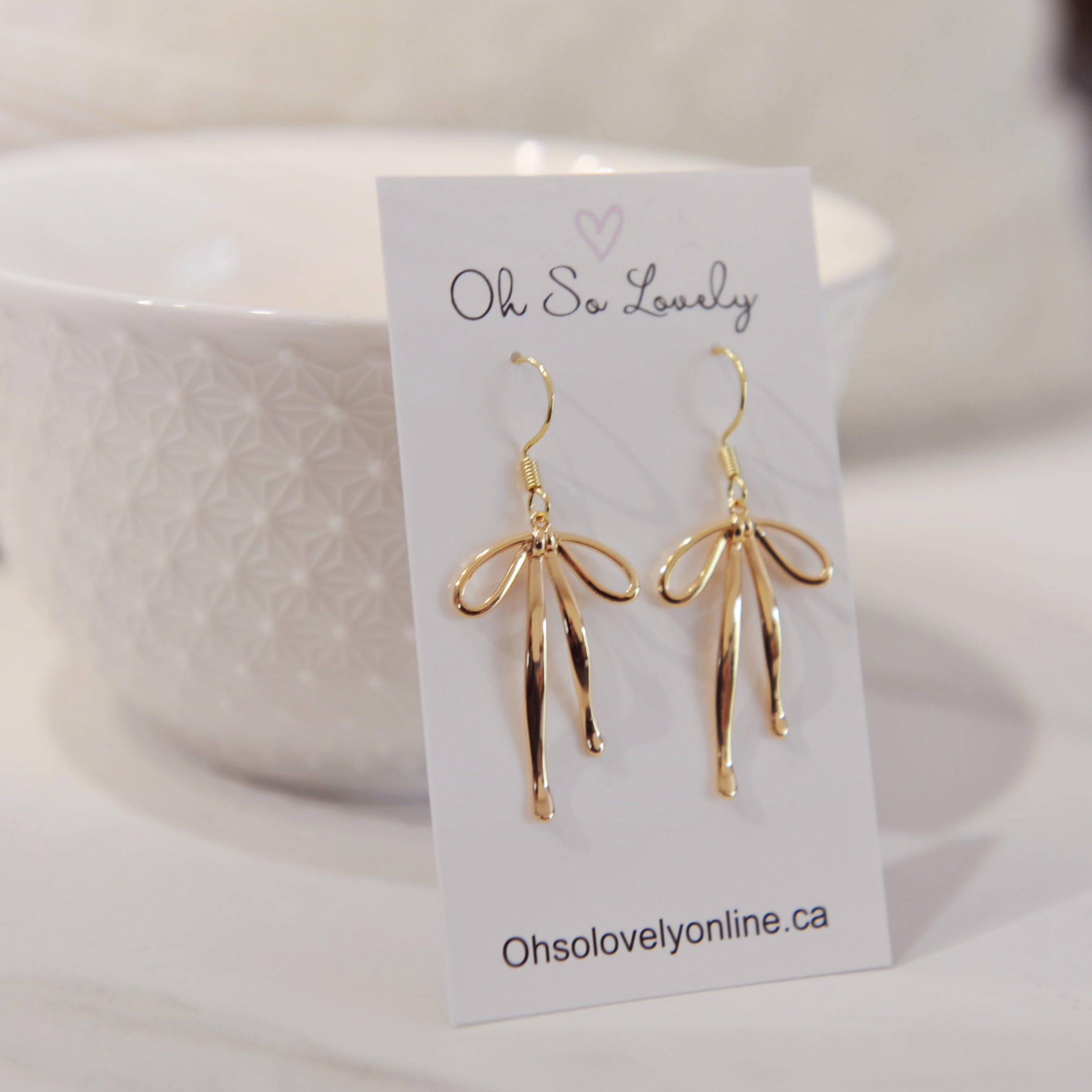 Chrishell Bow Drop Earrings