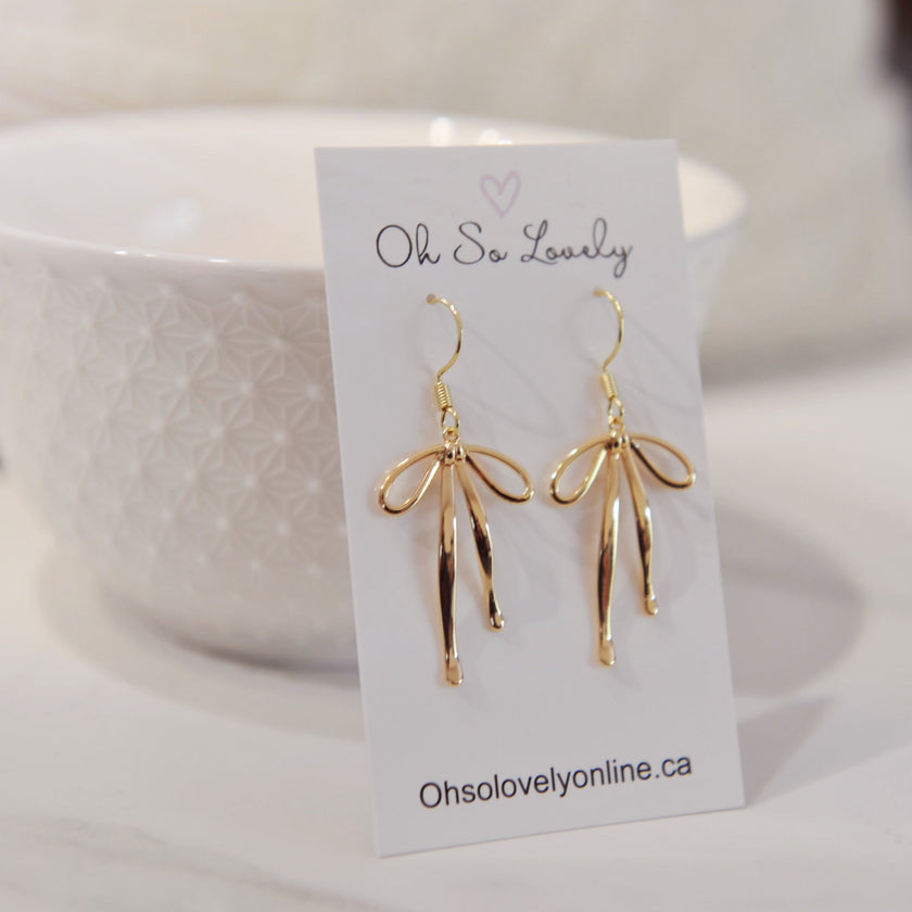 Chrishell Bow Drop Earrings