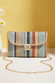 Striped Crochet Tote Bag — Handcrafted Boho Beach Bag