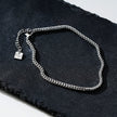BILLIE LG Silver (White Gold): Cuban Link Chain Anklet