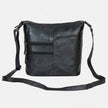 Greenwood Leather Shoulder Bag with 2 Zip Pockets