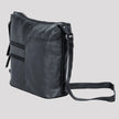 Greenwood Leather Shoulder Bag with 2 Zip Pockets