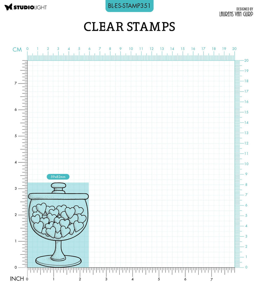 BL Clear Stamp Candy Jar By Laurens 105x74x3mm 1 PC nr.351