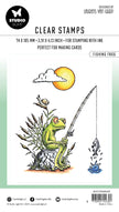 BL Clear Stamp Fishing Frog By Laurens 79x65x3mm 1 PC nr.458