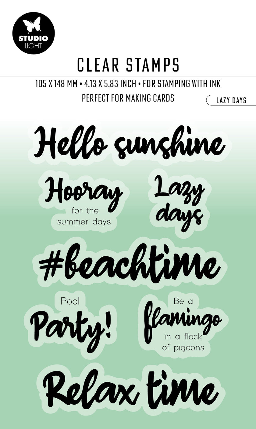 BL Clear Stamp Lazy Days By Laurens 131x90x3mm 7 PC nr.462