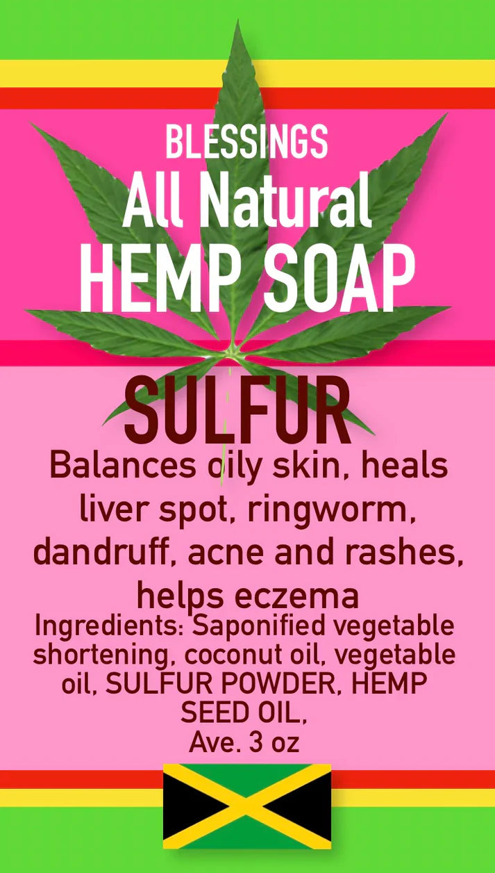 ALL NATURAL HEMP SULFUR FACE & BODY BAR