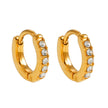 BLIJDE Gold: Single Row Pavé Zirconia (CZ) Mini Hoop Earrings