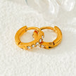 BLIJDE Gold: Single Row Pavé Zirconia (CZ) Mini Hoop Earrings