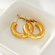 BLYDE Gold : Boucles d'oreilles mini-cercles semi-larges (2,5 cm)