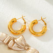 BLYDE Gold : Boucles d'oreilles mini-cercles semi-larges (2,5 cm)