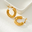 BLYDE Gold : Boucles d'oreilles mini-cercles semi-larges (2,5 cm)