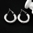 BLYDE Silver (White Gold): Semi-Wide Essential Hoop Earrings (2.5cm)