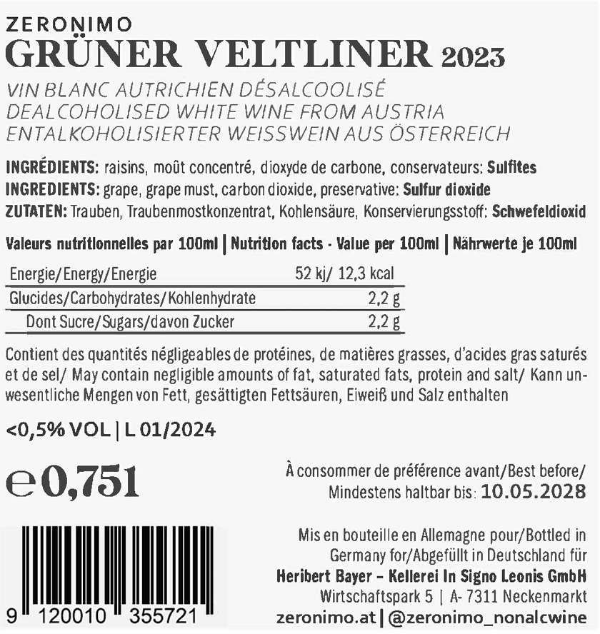 Zeronimo - Grüner Veltliner