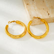 BOBOYI Gold: Mid Width Smooth Finish Effortless Day-to-Night Hoops