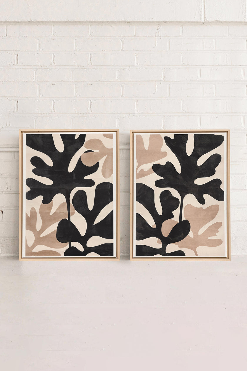 ORGANIC SHADOWS DUO (2 Oeuvres sur toile étirée)