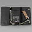 BOL Men's Chrome Plated Trucker Leather Trifold Wallet