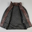 BOL Men's Double Collar Two-Tone Long Coat | Leather Jacket