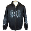 BOL Men's Head Butt Skulls Zipper Hoodie