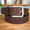 BOL Men's Removable Buckle Solid Leather Belt