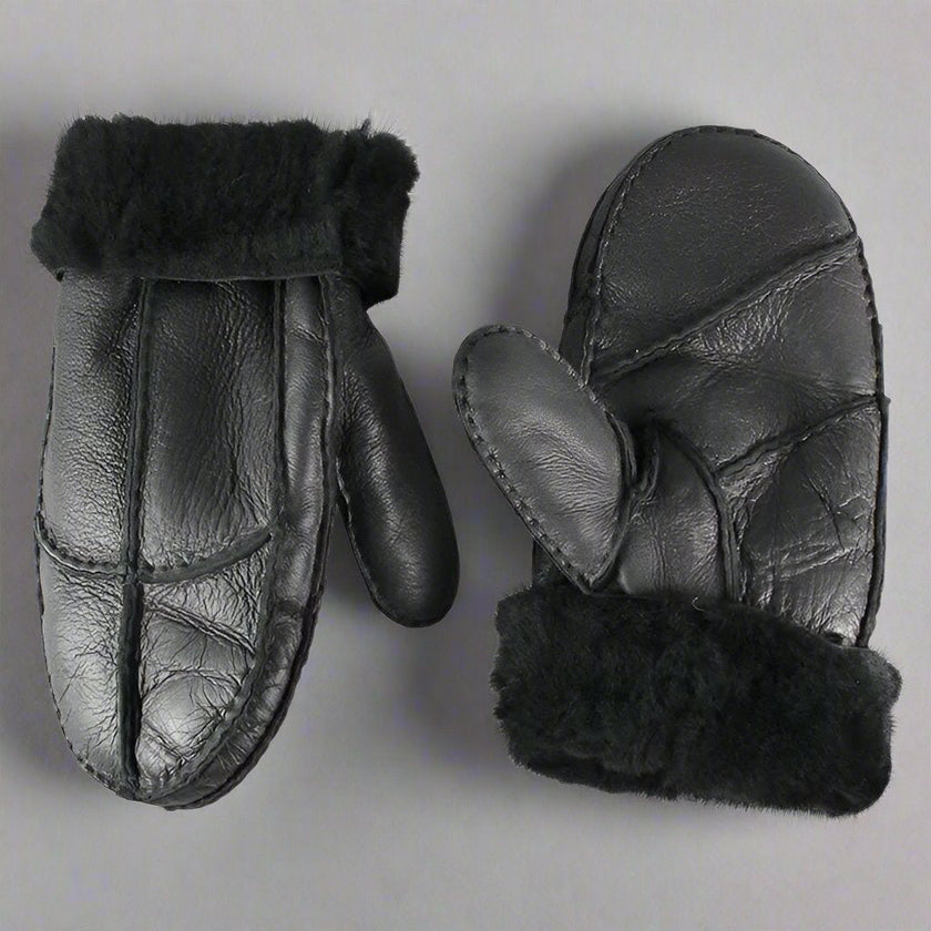 BOL Men's Shearling Leather Mittens