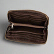 MET Women's Basket Weave Zip-Around Clutch Wallet