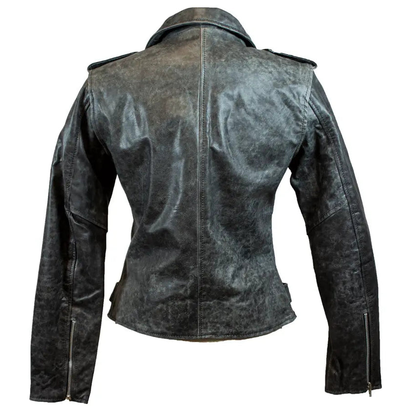 BOL Women's Biker Leather Motorcycle Jacket