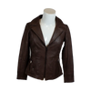 BOL Women's Classic Open Collar Leather Jacket