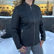 BOL Women's Paulina Ribbed Shoulder Leather Jacket