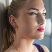 BOLZANO Gold : Boucles d'oreilles créoles hexagonales contemporaines