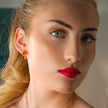 BOLZANO Gold : Boucles d'oreilles créoles hexagonales contemporaines