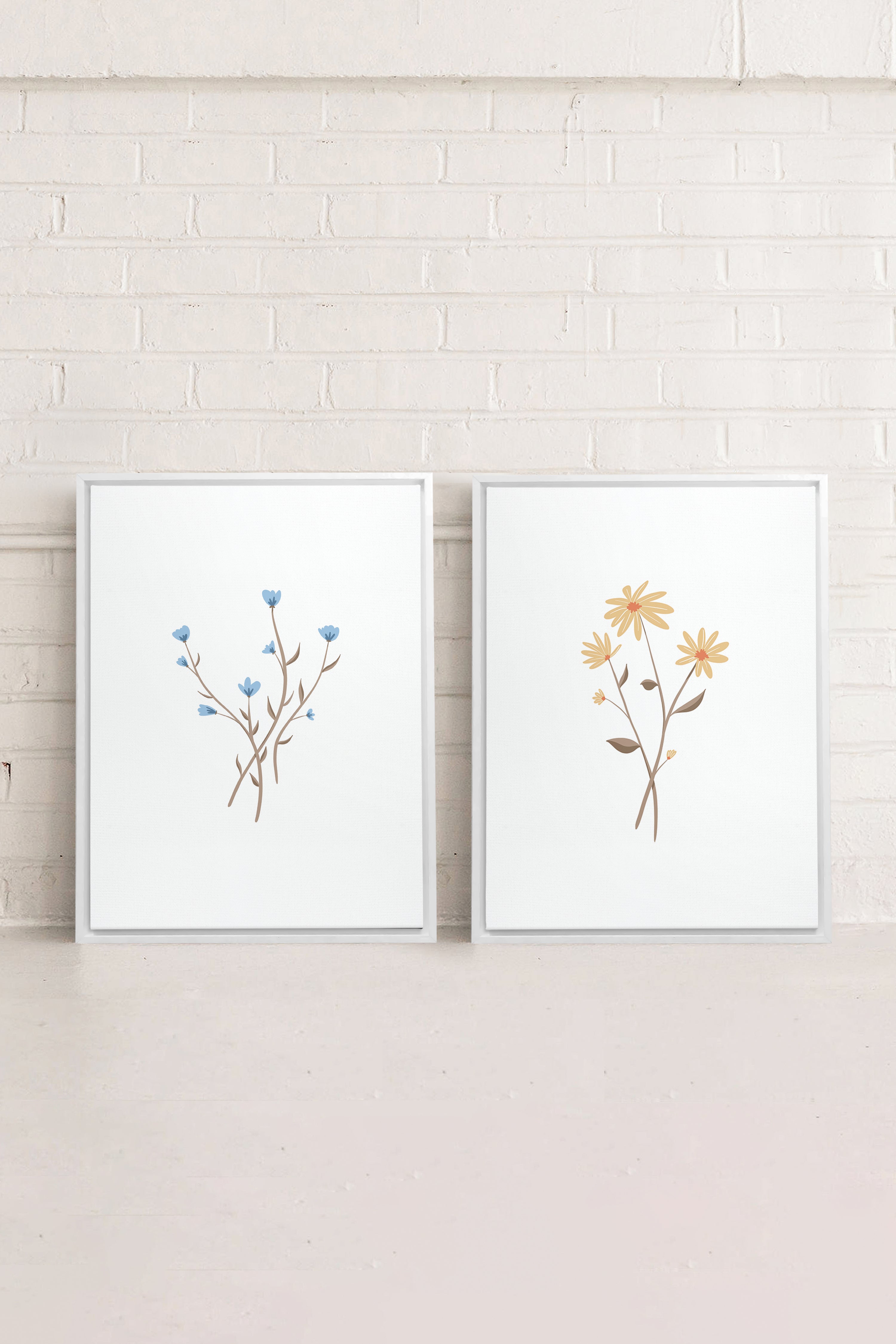 BOUQUET RUSTIQUE (2 Oeuvres sur toile étirée)